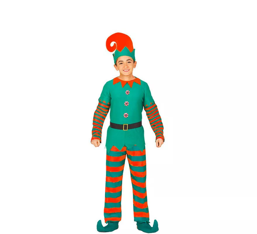 Translation missing: it.Disfraz de Elfo Verde y Naranja para niño