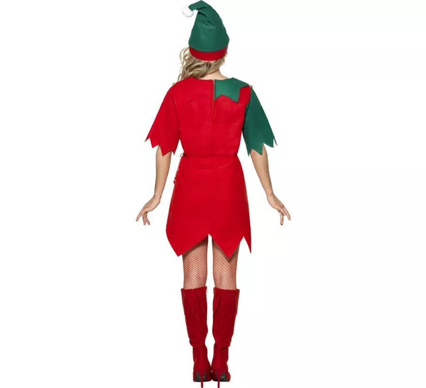 Translation missing: it.Disfraz de Elfo Verde y Rojo de Mujer para Navidad