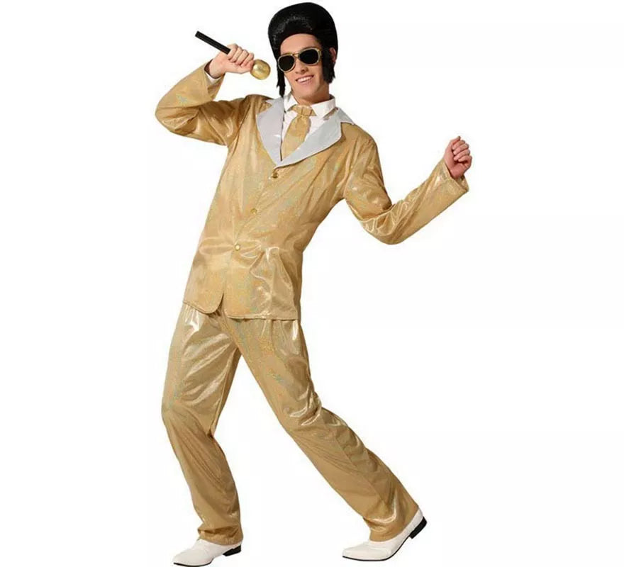 Translation missing: it.Disfraz de Elvis Dorado para hombre