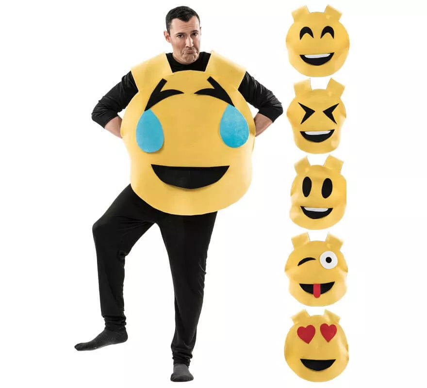 Translation missing: es.Disfraz de Emoticono 6 en 1 para adultos