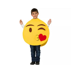 Disfraz de Emoticono Besucón para niños