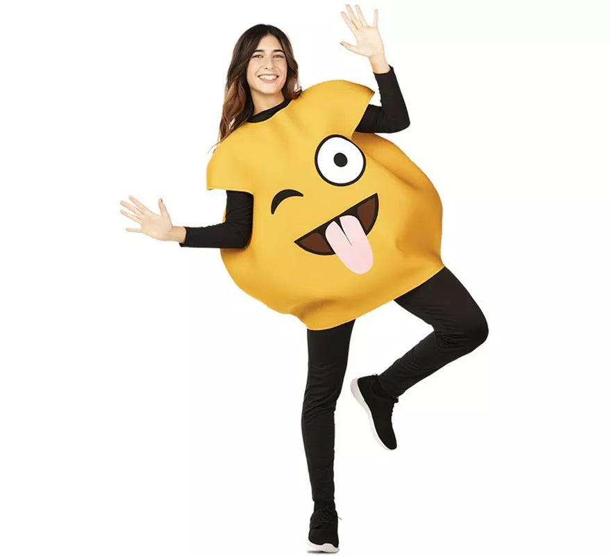 Translation missing: it.Disfraz de Emoticono Guiño con lengua para adultos