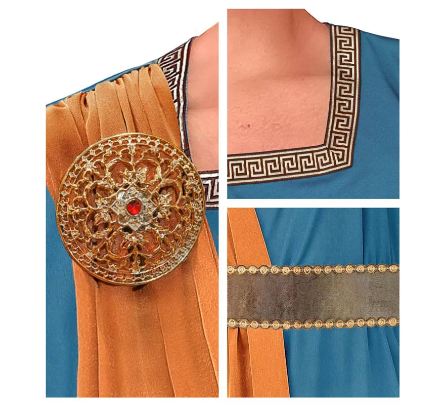 Translation missing: it.Disfraz de Emperador Romano Azul para hombre