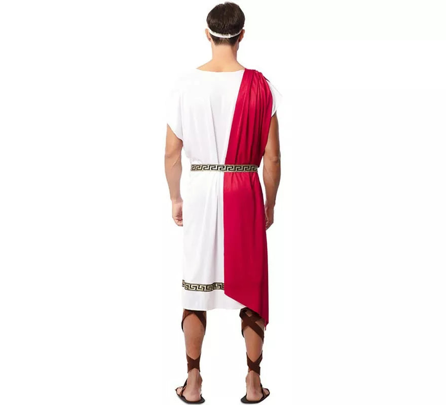 Disfraz de Emperador Romano con chal rojo para hombre