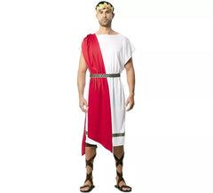Costume da Imperatore Romano con Scialle Rosso per Uomo