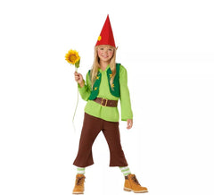 Disfraz de Enanito del Bosque Verde para Niños