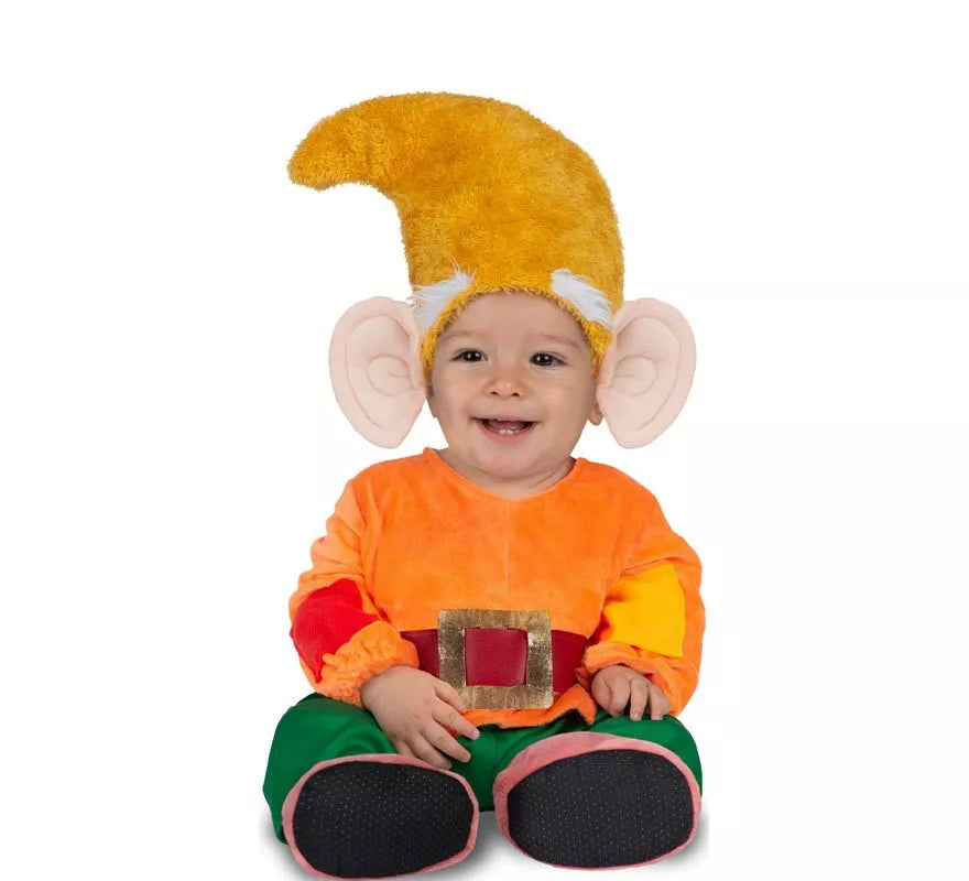 Translation missing: it.Disfraz de Enanito naranja con gorro para bebé y niño