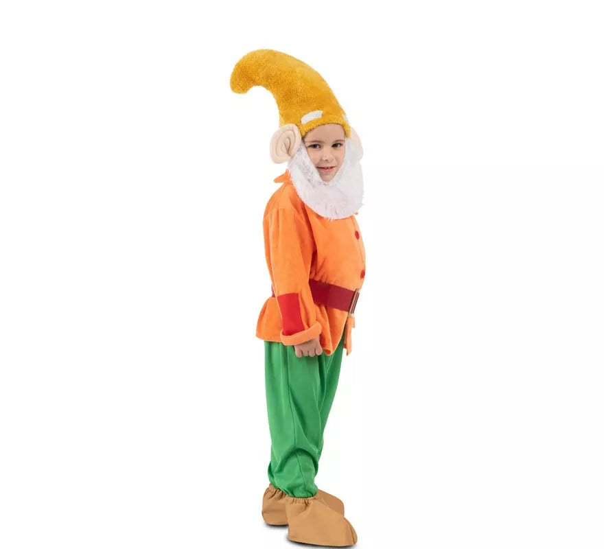 Translation missing: it.Disfraz de Enanito naranja con gorro para niño