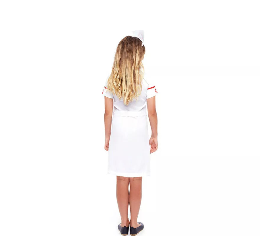 Translation missing: it.Disfraz de Enfermera en Vestido Blanco para niña