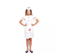 Costume da infermiera in abito bianco per bambina