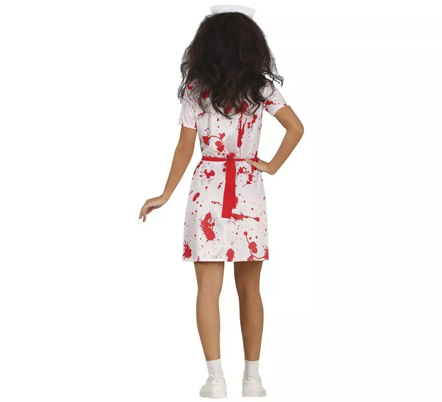 Translation missing: es.Disfraz de Enfermera Zombie blanco para mujer