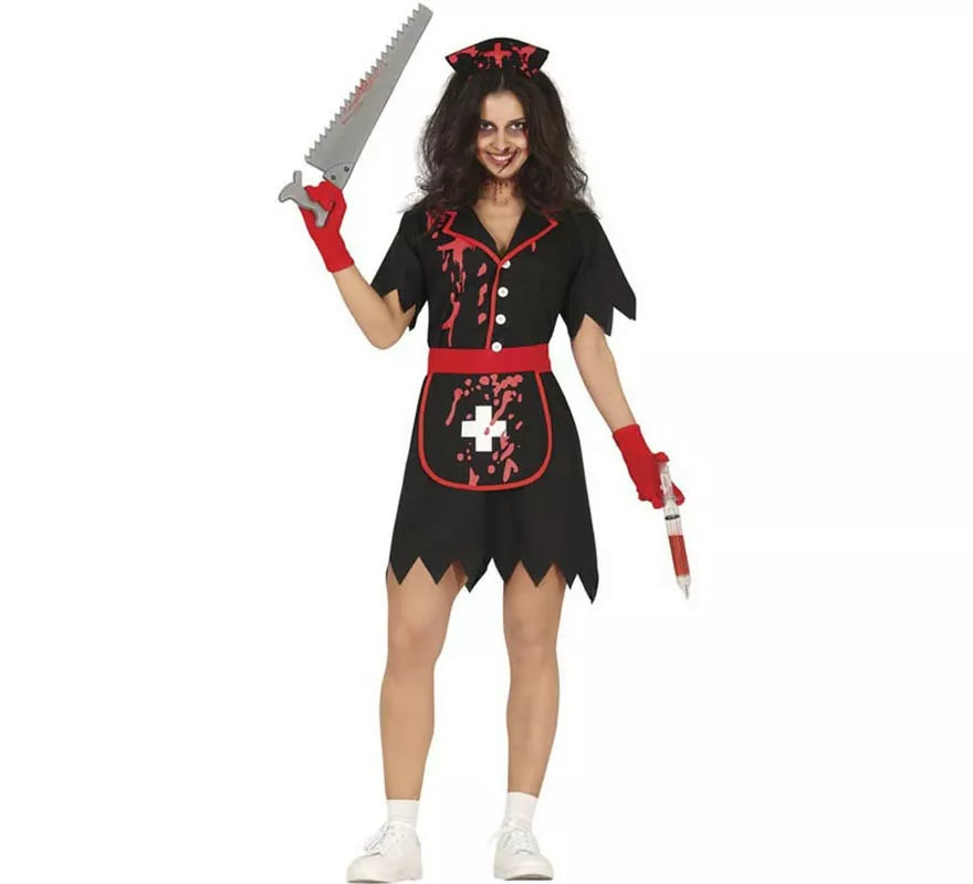 Translation missing: it.Disfraz de Enfermera Zombie negro para mujer