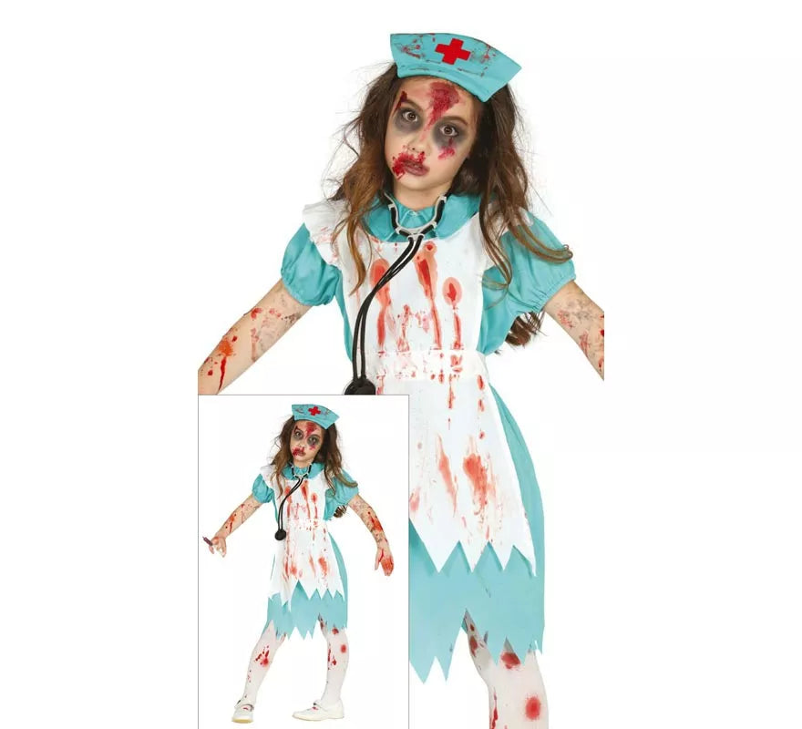 Disfraz de Enfermera Zombie para niña