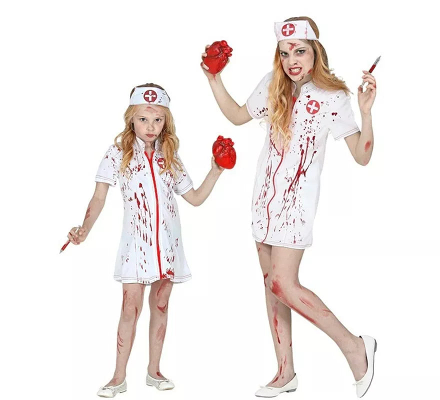 Translation missing: it.Disfraz de Enfermera Zombie para niña