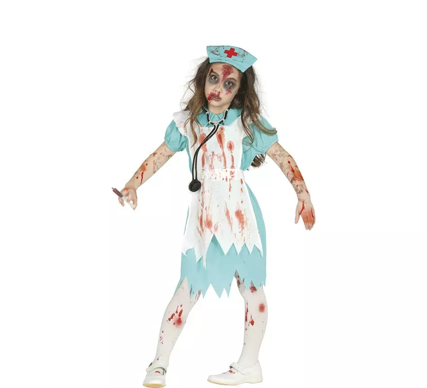 Translation missing: it.Disfraz de Enfermera Zombie para niña