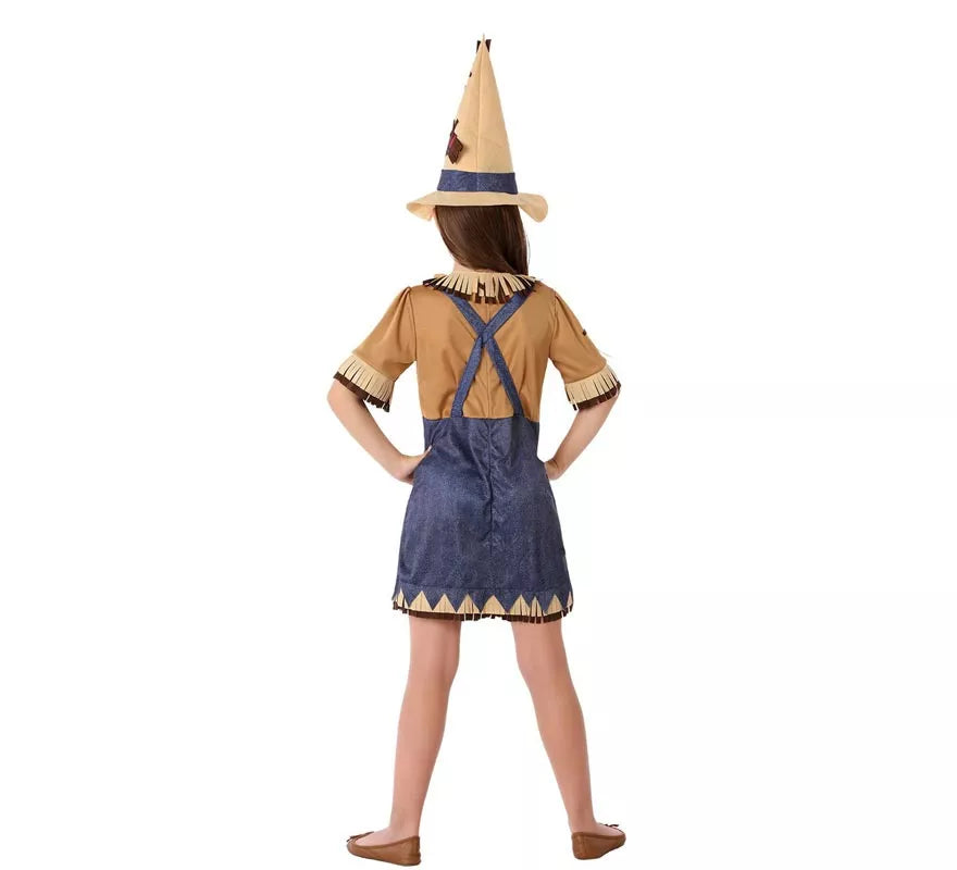Translation missing: es.Disfraz de Espantapájaros con gorro para niña