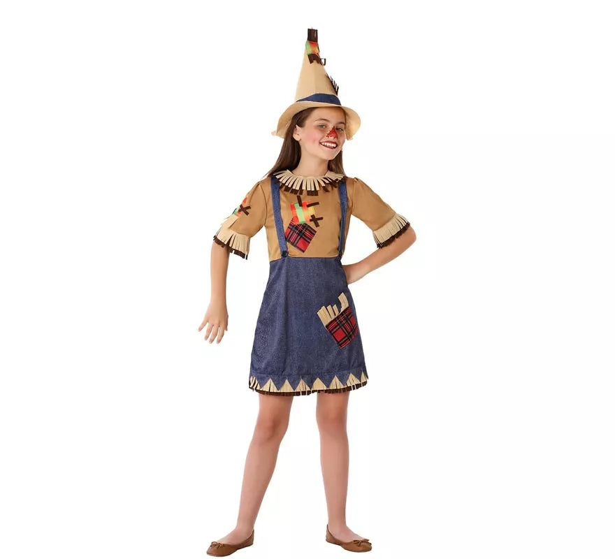 Translation missing: es.Disfraz de Espantapájaros con gorro para niña