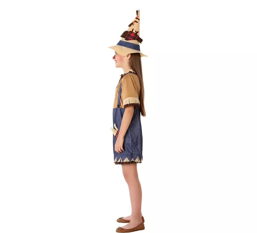 Translation missing: es.Disfraz de Espantapájaros con gorro para niña