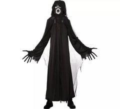 Costume da Spettro della Morte con Tunica Nera per Uomo