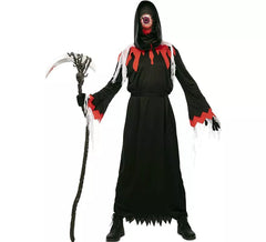 Costume da Spettro rosso e nero con maschera per uomo