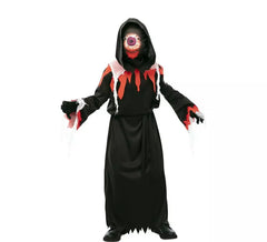 Costume da Fantasma rosso e nero con maschera per bambino