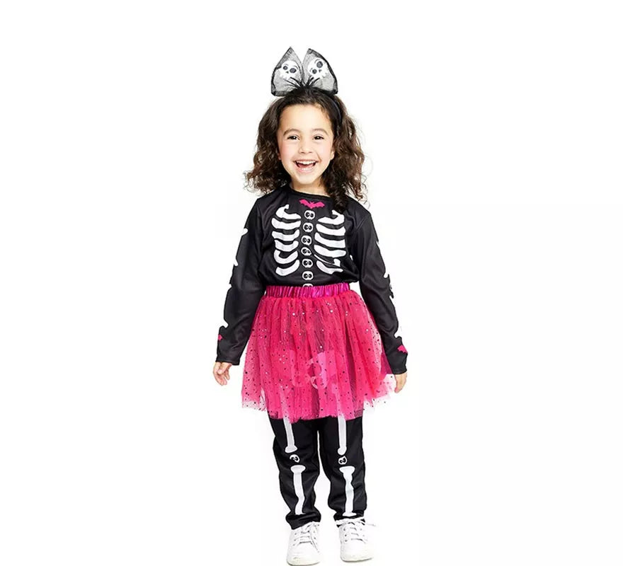 Translation missing: it.Disfraz de Esqueleto adorable con tutú fucsia para bebé y niña