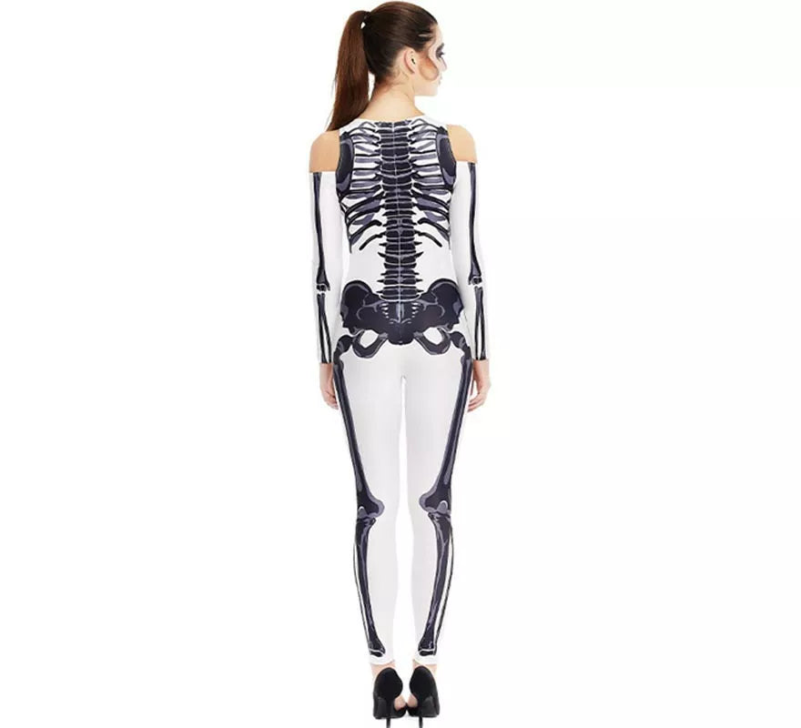 Translation missing: it.Disfraz de Esqueleto blanco completo para mujer