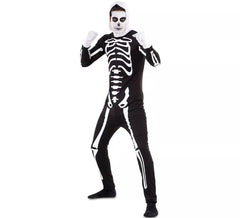 Costume da scheletro con cappuccio per uomo