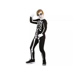 Costume da scheletro con cappuccio per bambini