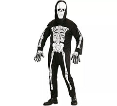 Costume da scheletro con maschera per uomo