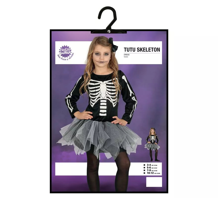Translation missing: it.Disfraz de Esqueleto con Tutú para niña