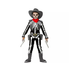 Costume da scheletro da cowboy per ragazzo