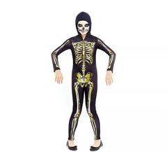 Costume da Scheletro d'Oro per bambina e adolescente