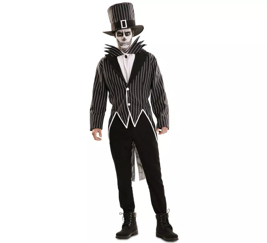 Translation missing: it.Disfraz de Esqueleto Elegante con sombrero para hombre
