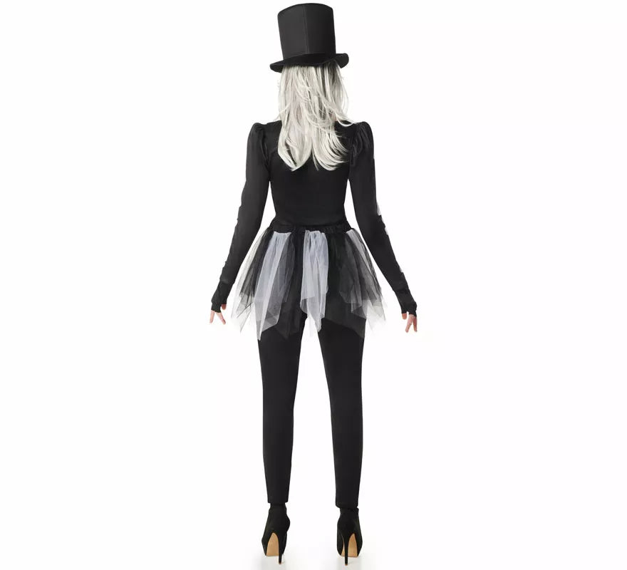 Translation missing: it.Disfraz de Esqueleto Elegante con Sombrero para mujer