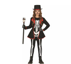 Elegante costume da scheletro per bambina