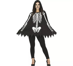 Scheletro in costume da poncho per donna