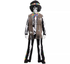 Costume da scheletro Hippie per adulti