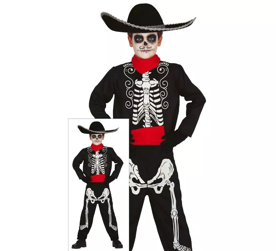 Translation missing: es.Disfraz de Esqueleto Mariachi para niño