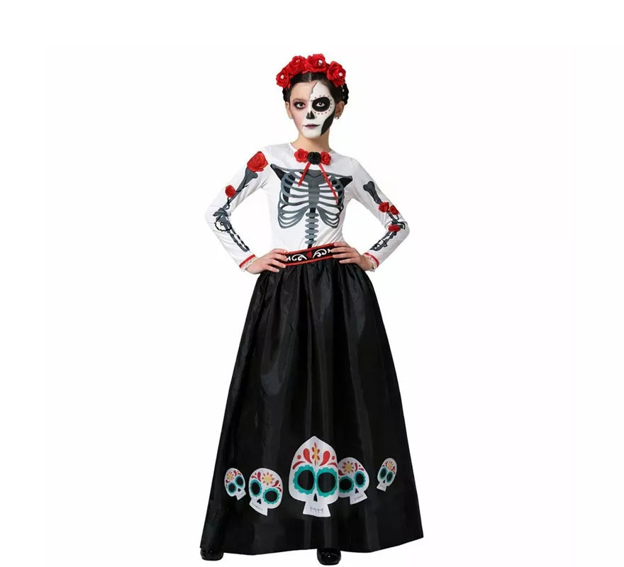 Translation missing: es.Disfraz de Esqueleto Mejicano Catrina Rosas para mujer