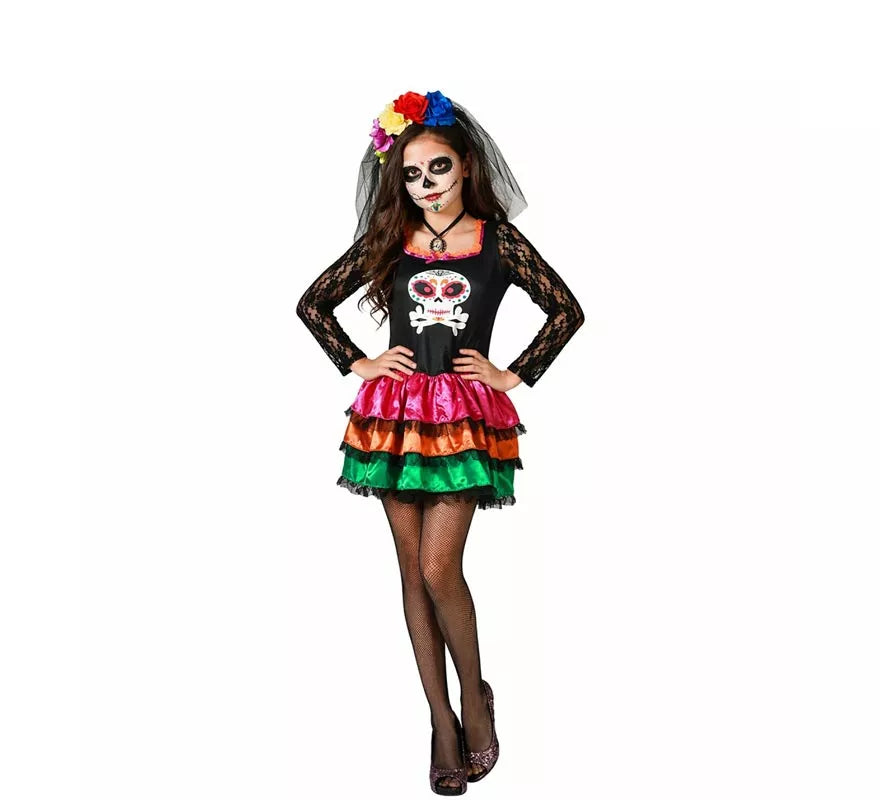 Translation missing: it.Disfraz de Esqueleto Mejicano para mujer