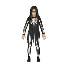 Costume Scheletro nero per bambina