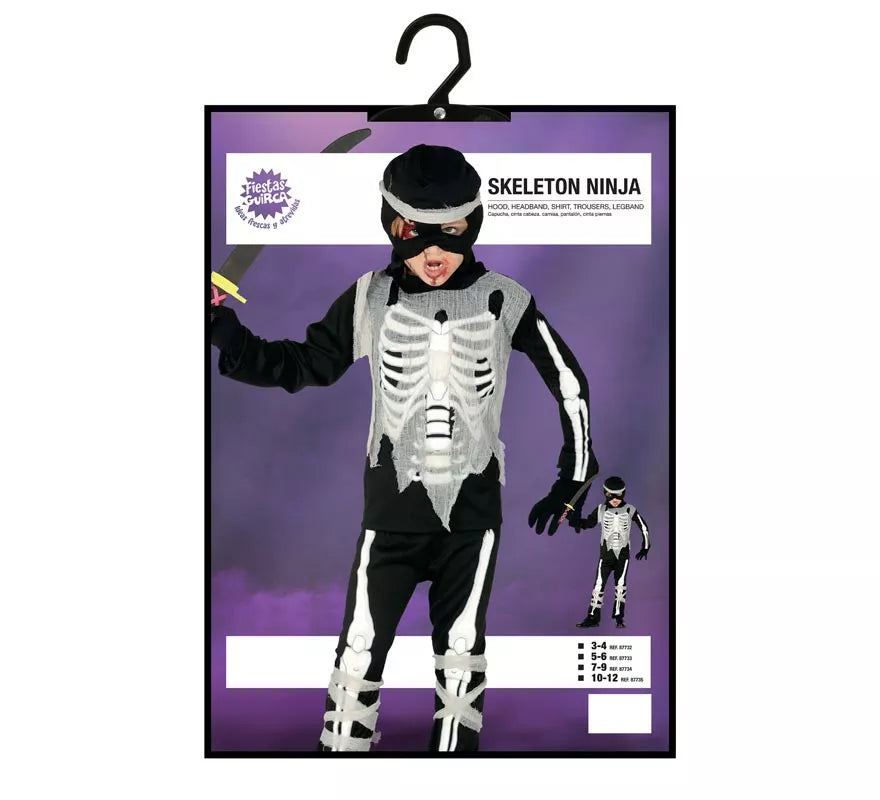 Translation missing: it.Disfraz de Esqueleto Ninja para niño