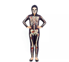Costume da scheletro insanguinato per bambini e adolescenti