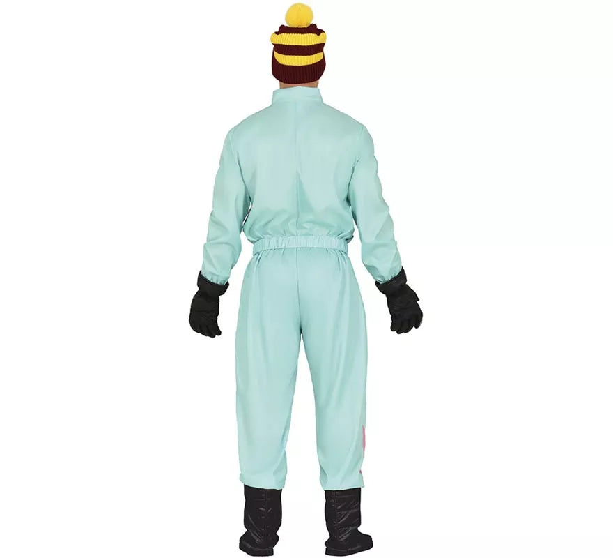 Translation missing: es.Disfraz de Esquiador azul para hombre