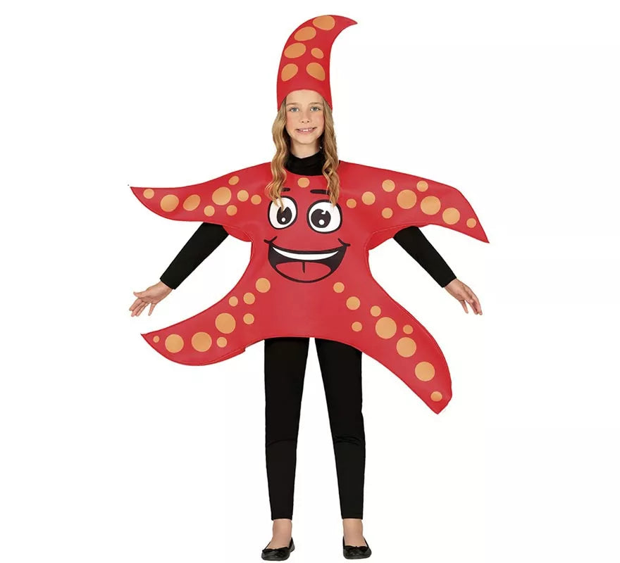 Disfraz de Estrella de Mar roja para niños
