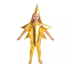Disfraz de Estrella de Navidad color Oro para niños