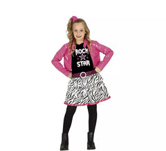 Costume da Rock Star rosa per bambina