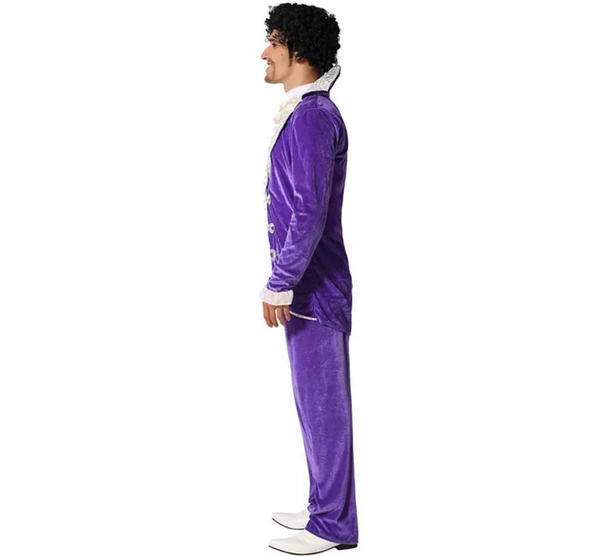 Translation missing: it.Disfraz de Estrella Rock Morado para hombre