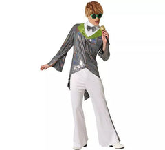 costume d'argento Rock Star per gli uomini